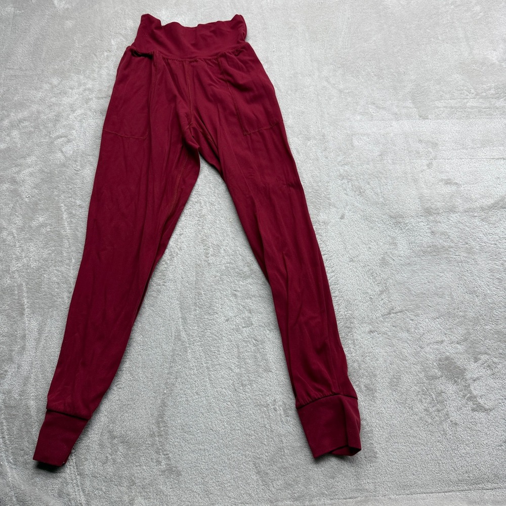Athleta Salutation Joggers Women's XXS Burgundy Powervita High Rise Yoga Pants